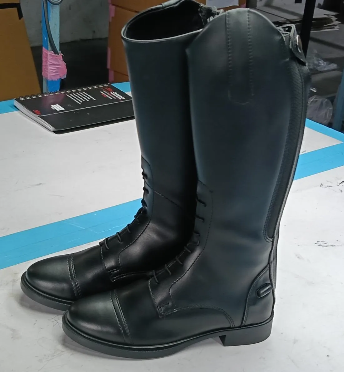 Black boot leather material riding boot — Equestrian goods sourced from India by Straight to Source