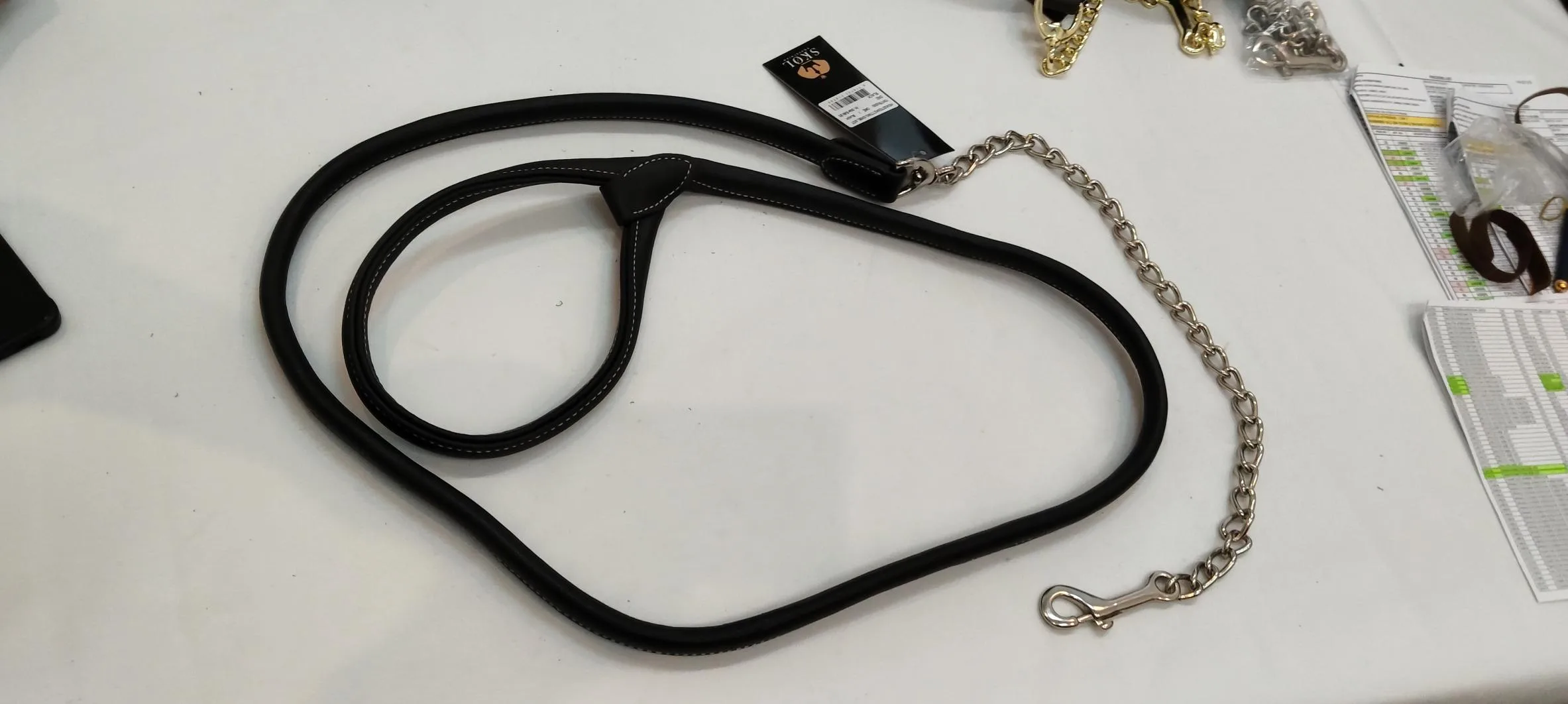 Chain dog leash silver — Equestrian goods sourced from India by Straight to Source