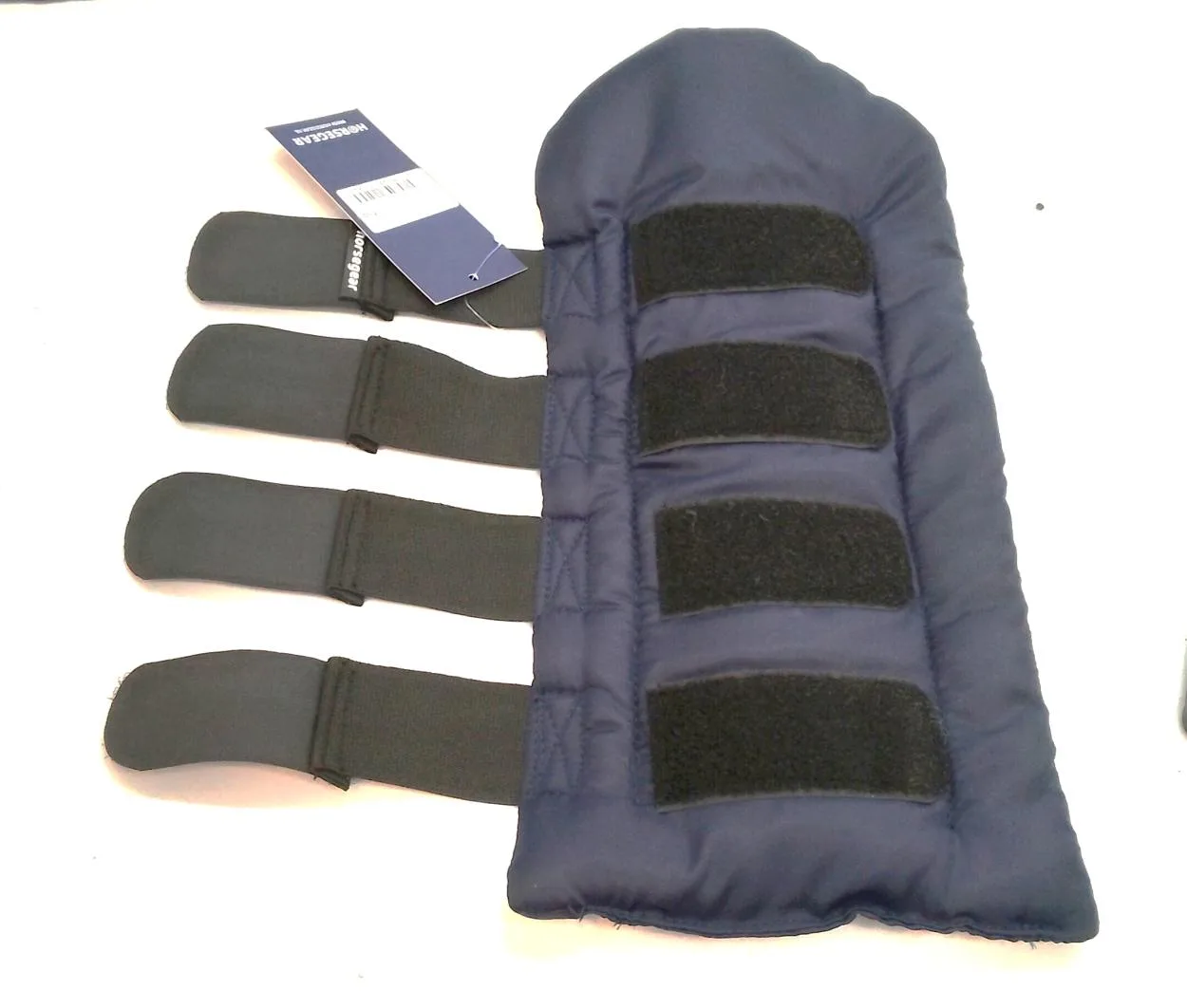 Knee brace blue textile — Equestrian goods sourced from India by Straight to Source