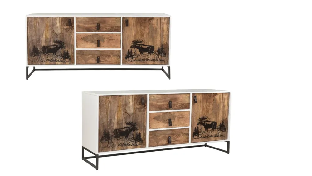 Entertainment center wooden brown — Furniture sourced from India by Straight to Source