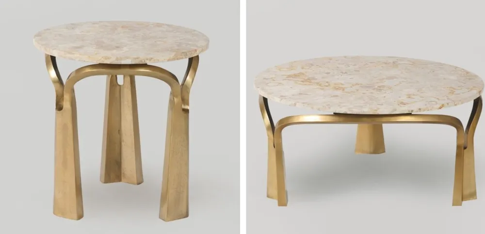 Marble table gold — Furniture sourced from India by Straight to Source