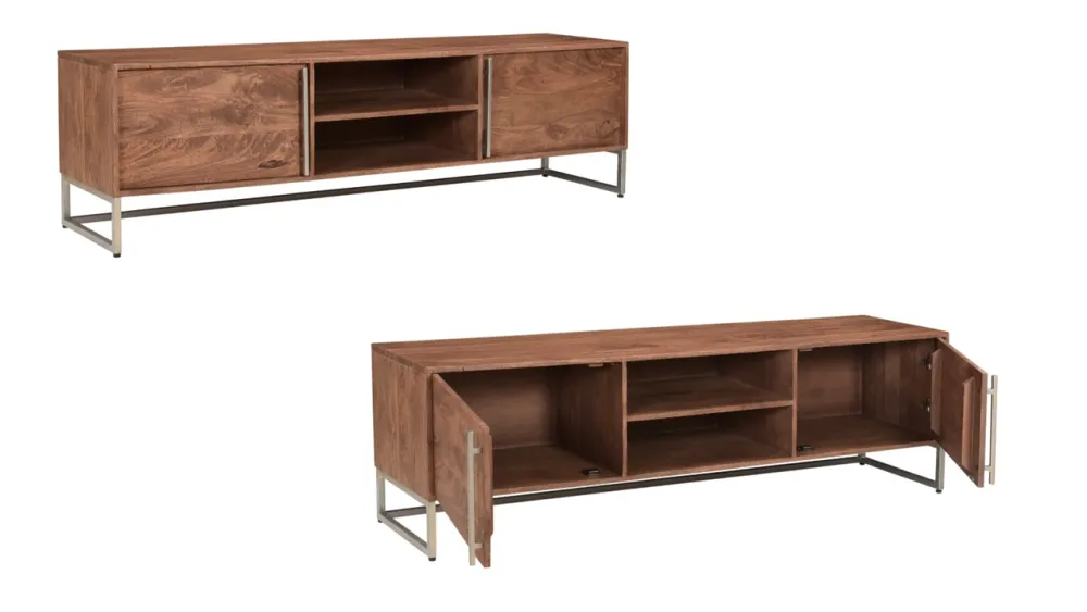 Modern wooden entertainment unit brown — Furniture sourced from India by Straight to Source