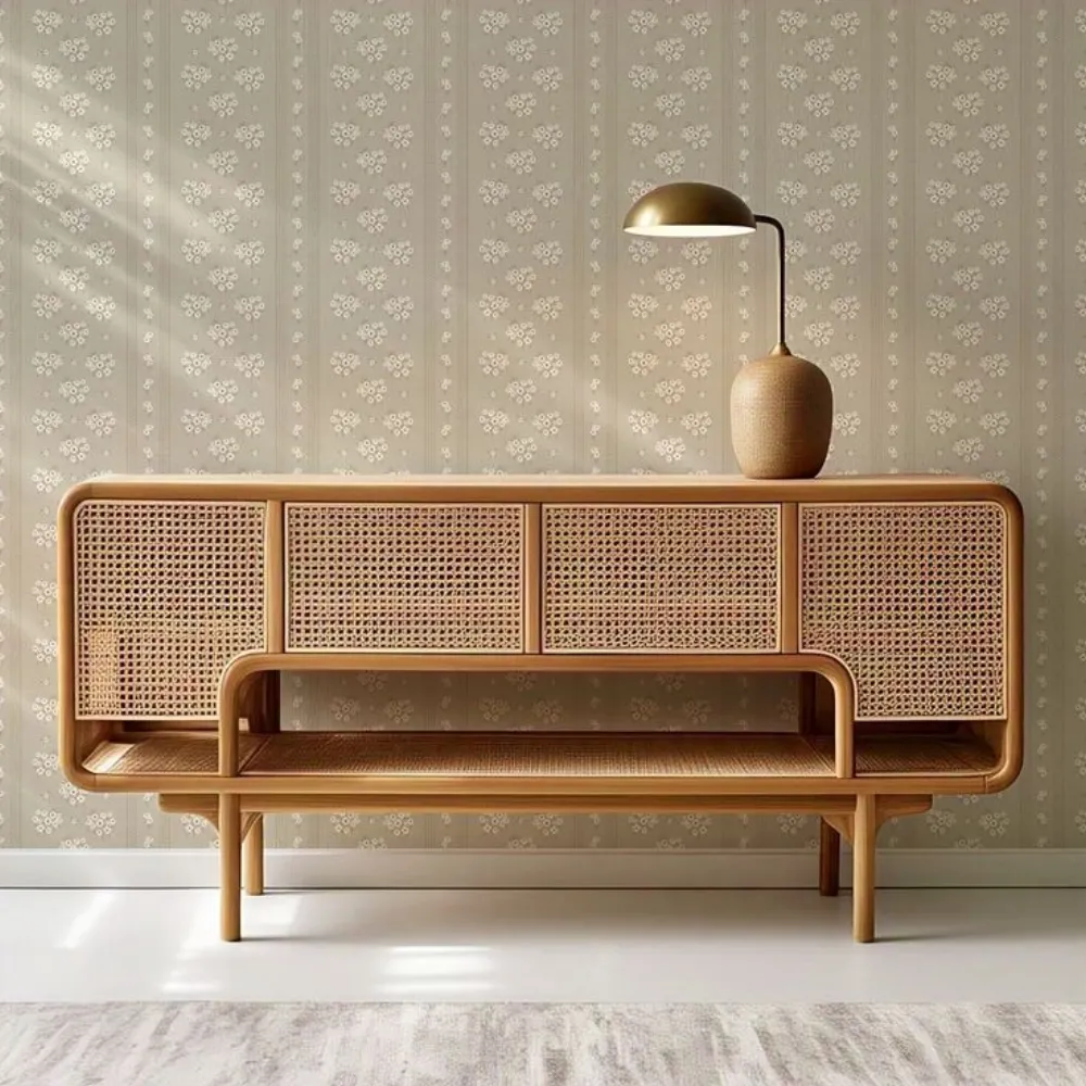 Natural wood modern bench — Furniture sourced from India by Straight to Source