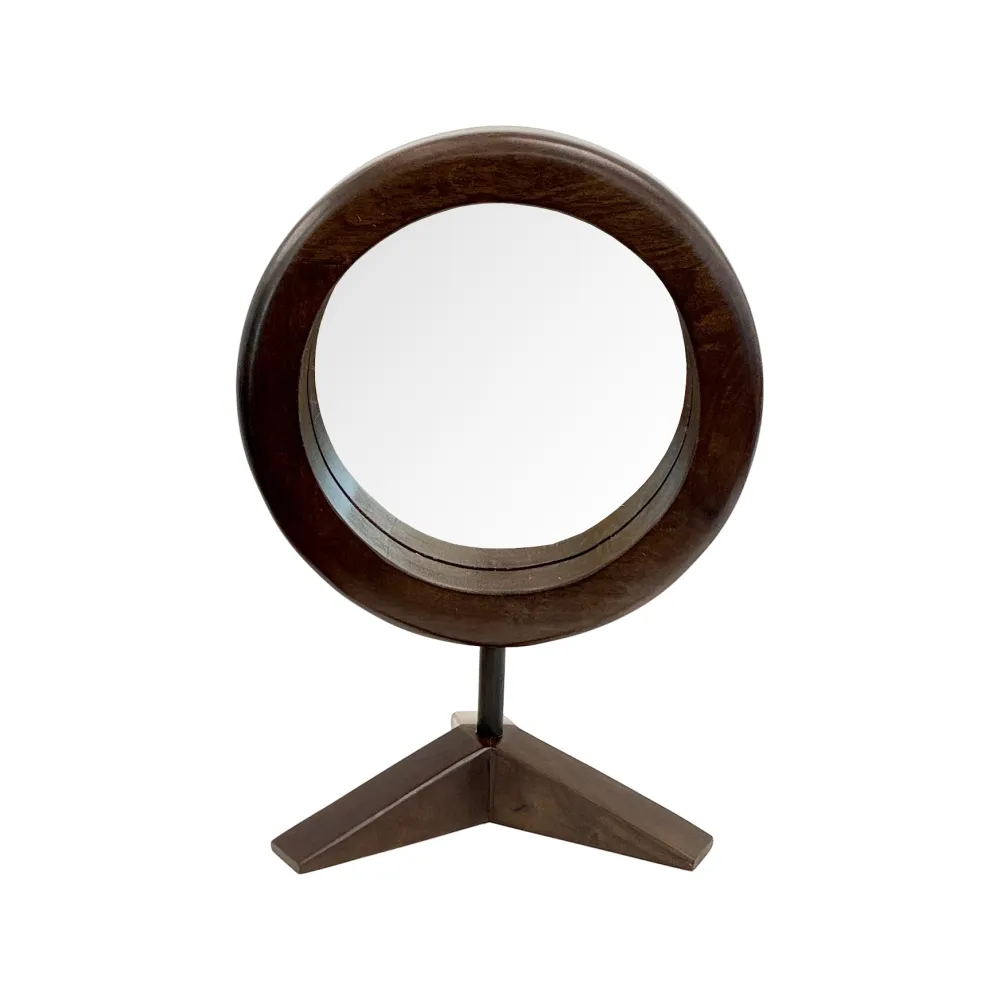 Round mirror wooden — Furniture sourced from India by Straight to Source