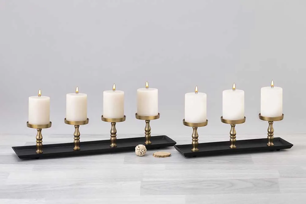 Candlestick black brass — Gift Items sourced from India by Straight to Source
