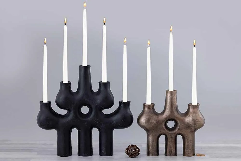 Decorative candles black modern — Gift Items sourced from India by Straight to Source