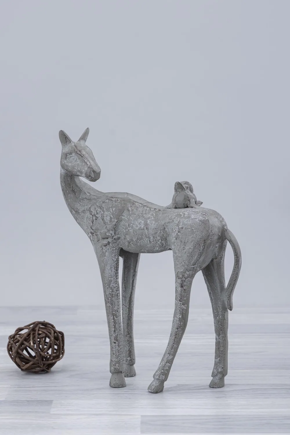 Gray deer sculpture — Gift Items sourced from India by Straight to Source
