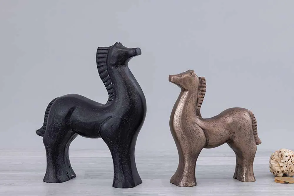 Horse sculpture black ceramic — Gift Items sourced from India by Straight to Source