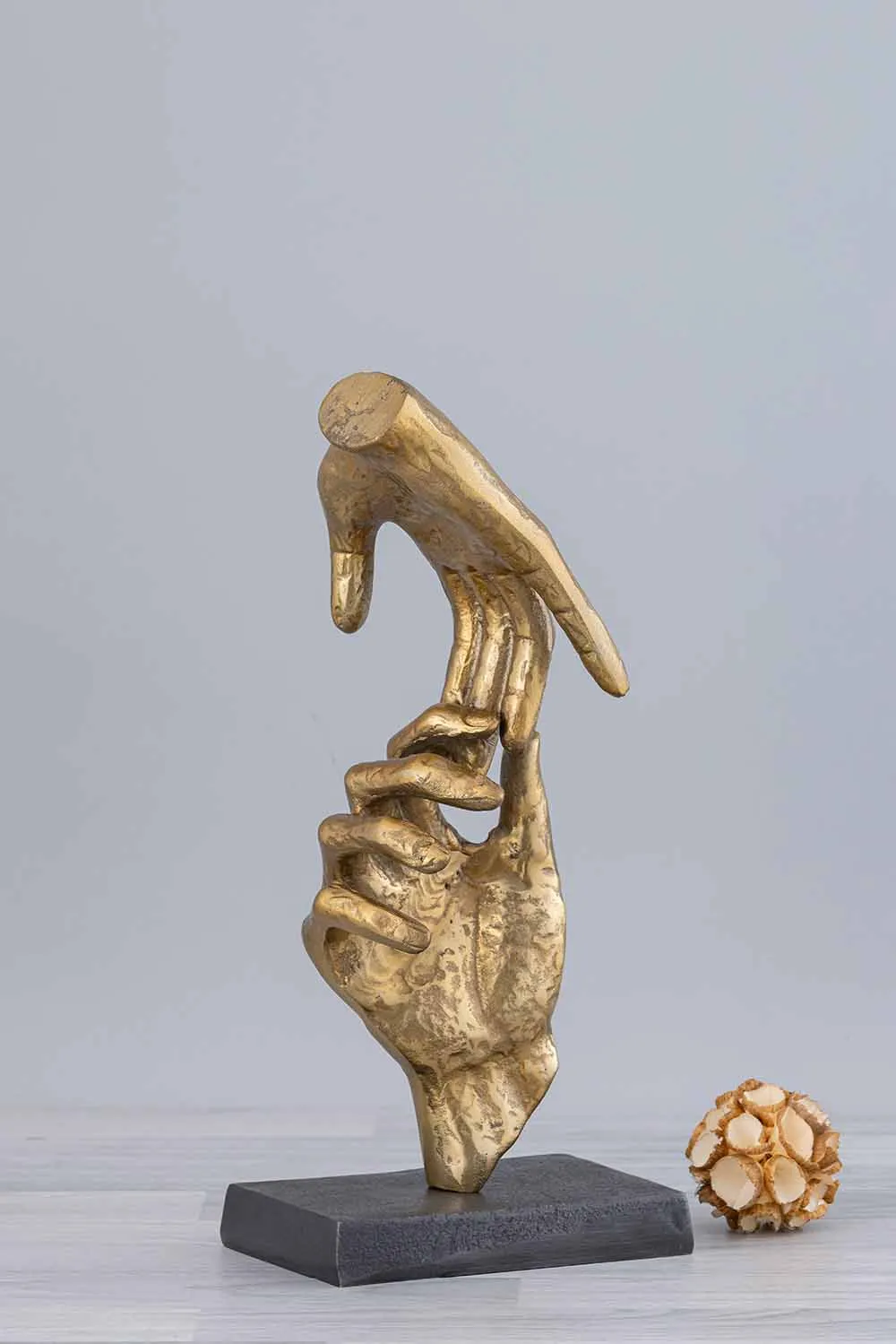 Sculpture golden copper metal — Gift Items sourced from India by Straight to Source