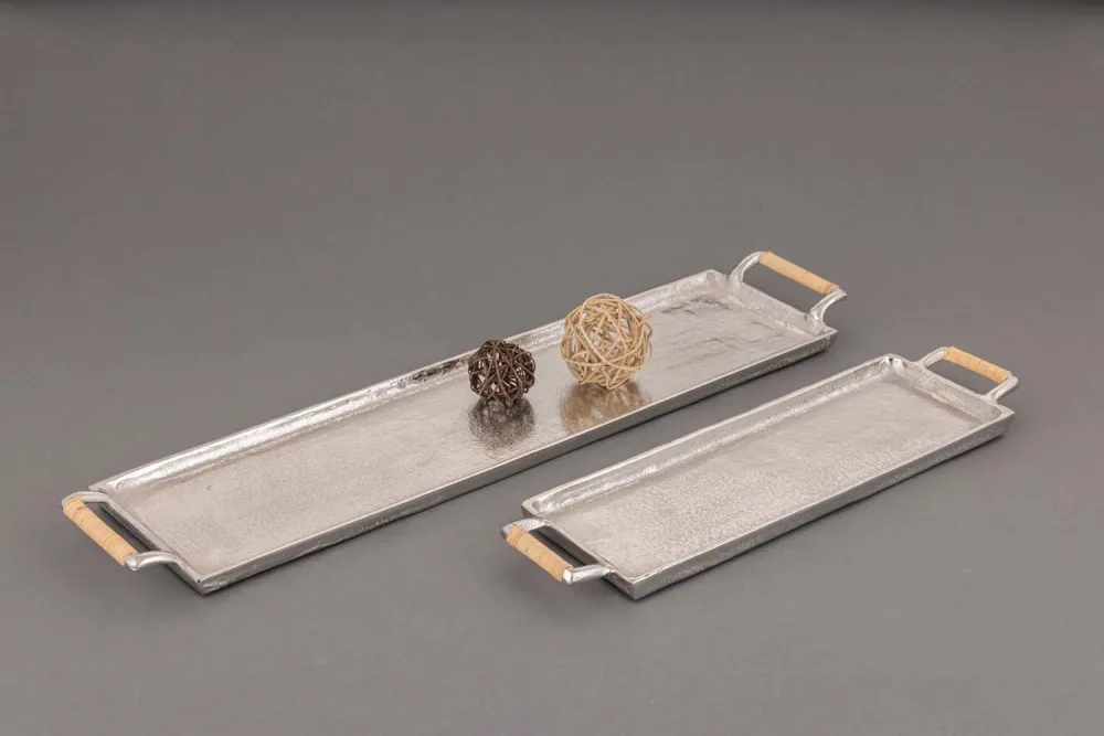 Silver trays modern — Gift Items sourced from India by Straight to Source