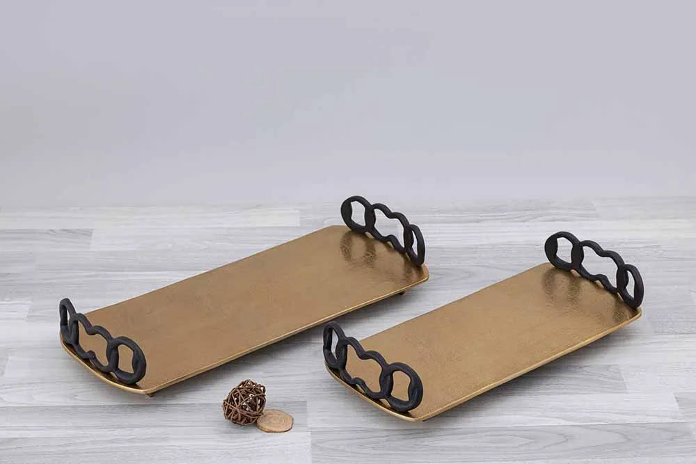 Tray rack black brass — Gift Items sourced from India by Straight to Source