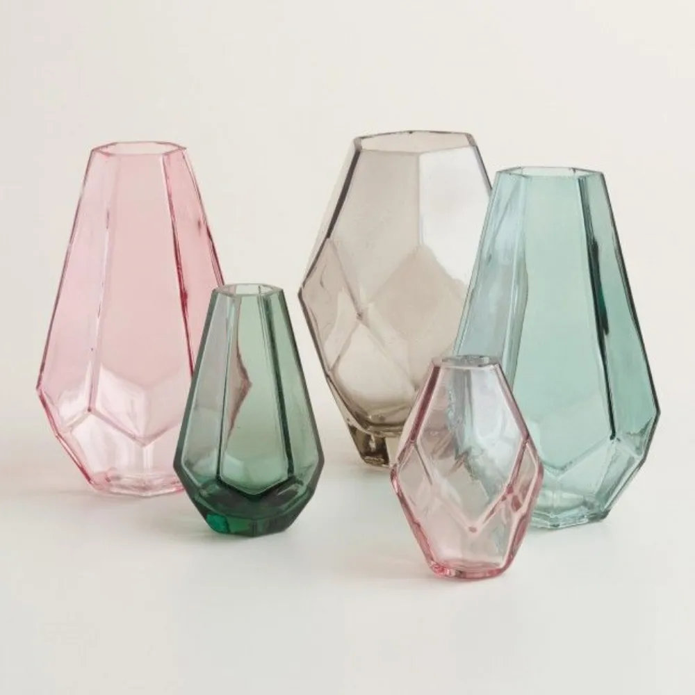 Glass vase pink green blue — Glass sourced from India by Straight to Source