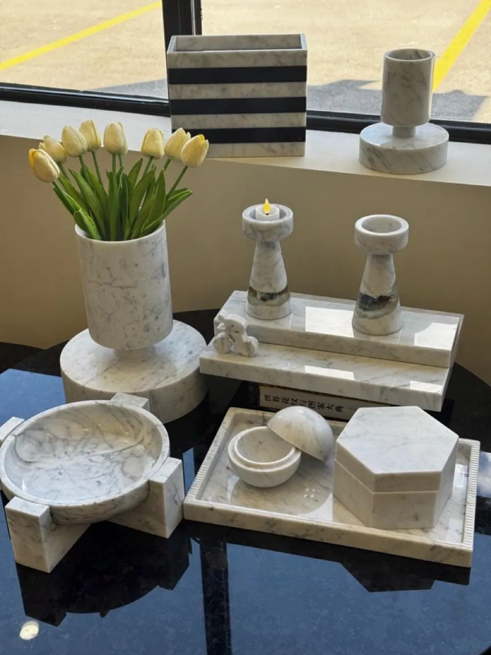 Marble vase polished — Home Décor sourced from India by Straight to Source