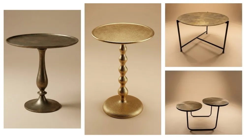 Metal table brass — Home Décor sourced from India by Straight to Source
