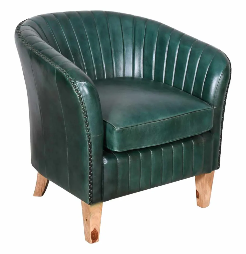 Chair leather blue — Leather sourced from India by Straight to Source