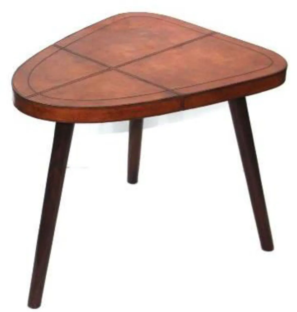 Chair wooden brown square — Leather sourced from India by Straight to Source