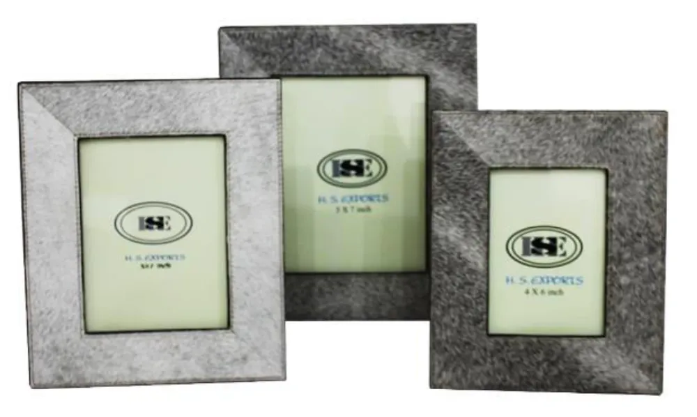 Modern picture frame — Leather sourced from India by Straight to Source