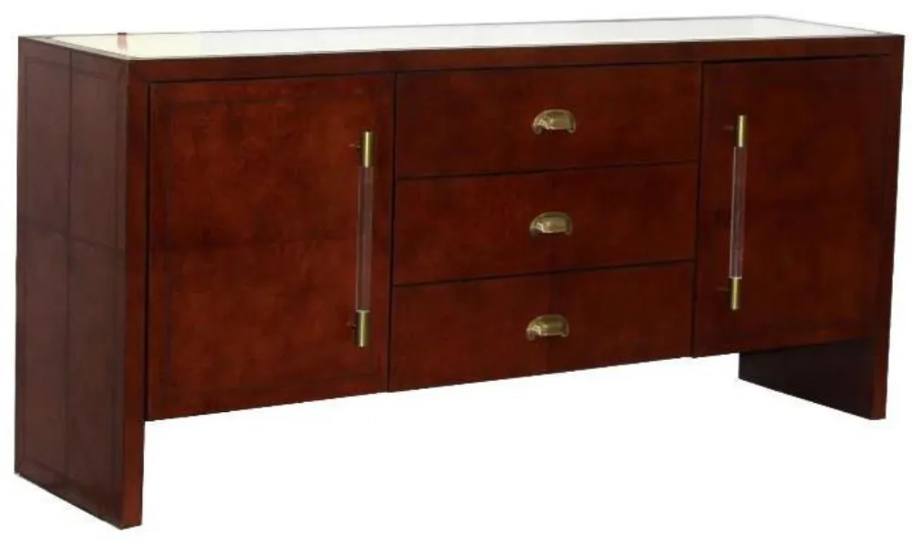 Wood dresser wooden — Leather sourced from India by Straight to Source