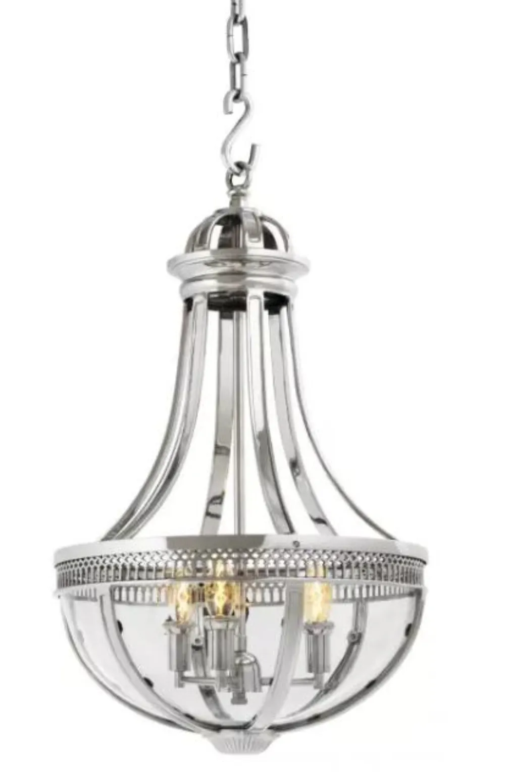 Chandelier silver glass — Lighting sourced from India by Straight to Source