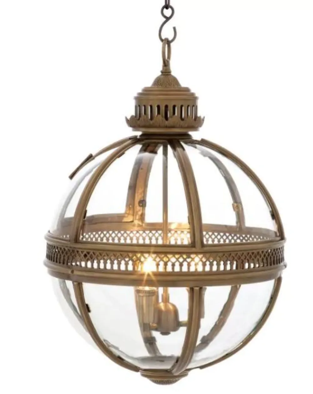 Lamp metal golden ornate — Lighting sourced from India by Straight to Source