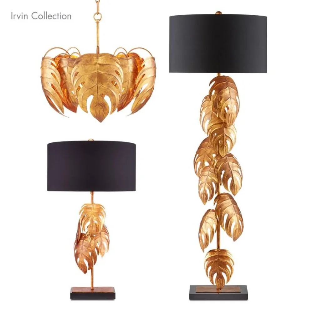 Lamp tall black metal brass — Lighting sourced from India by Straight to Source