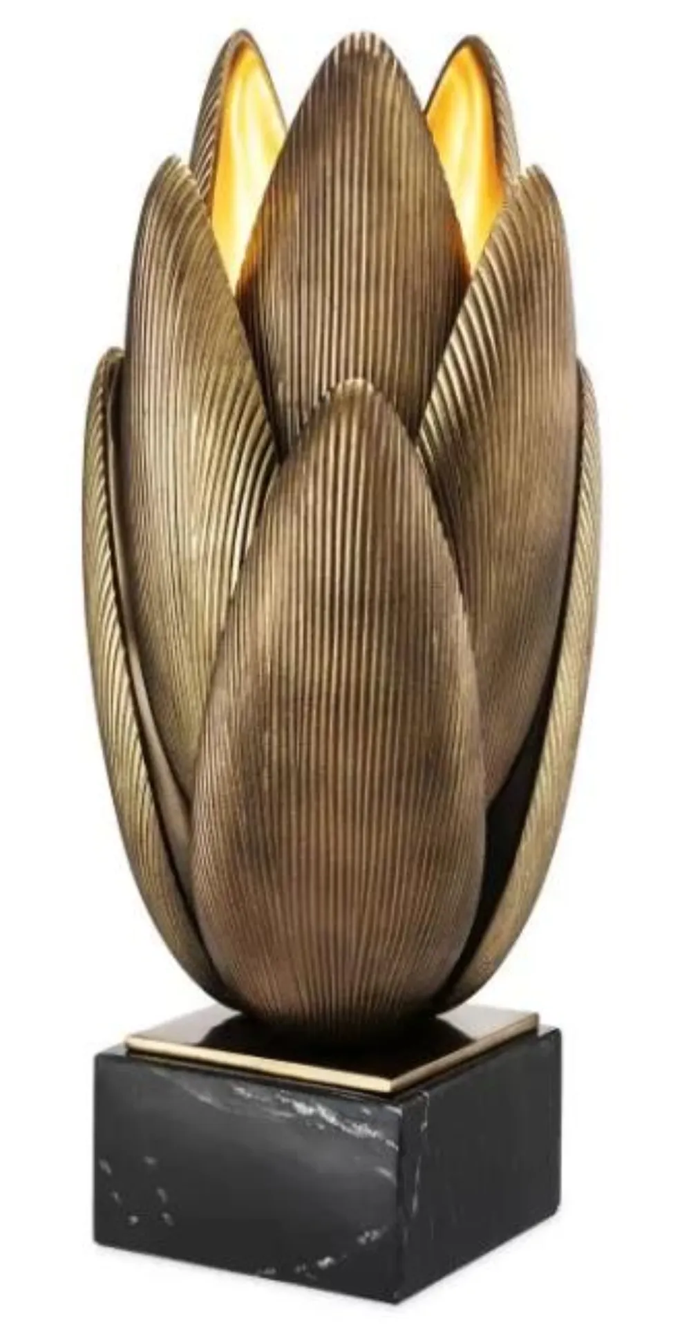 Sculpture decorative golden — Lighting sourced from India by Straight to Source
