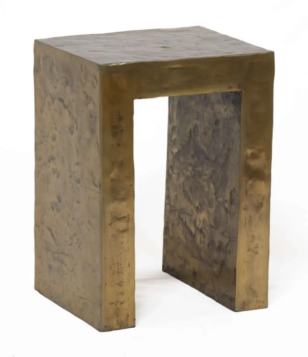 Bronze finished metal bench — Metalware sourced from India by Straight to Source