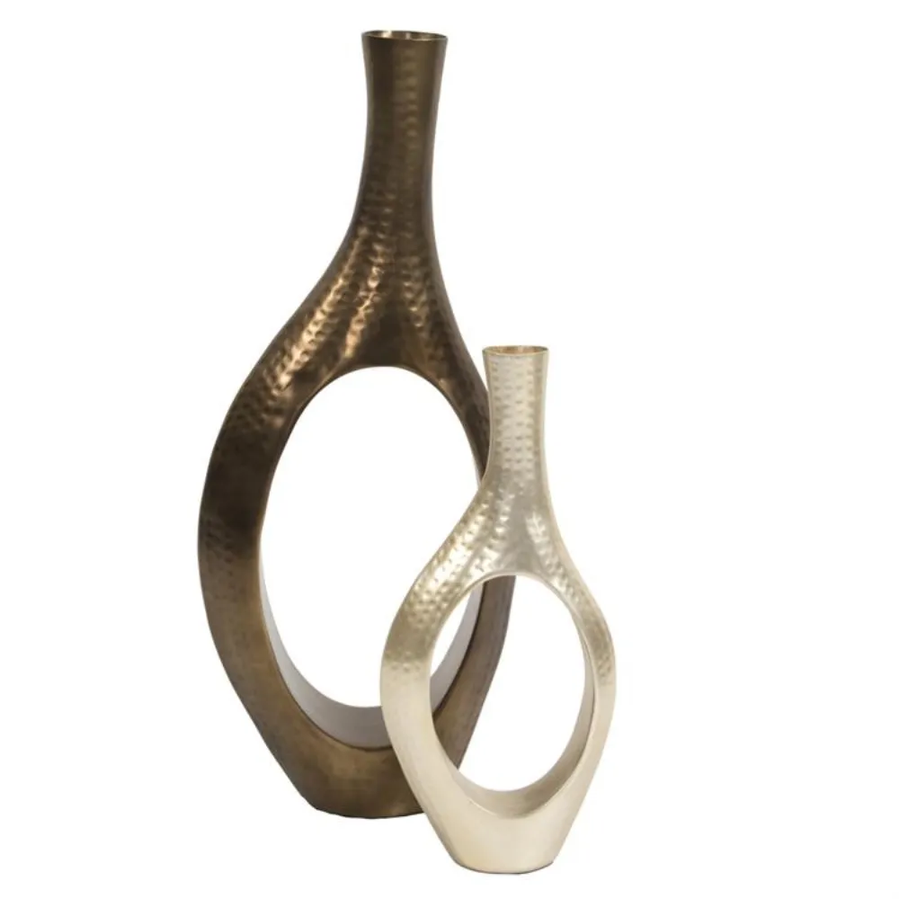 Modern vase golden — Metalware sourced from India by Straight to Source
