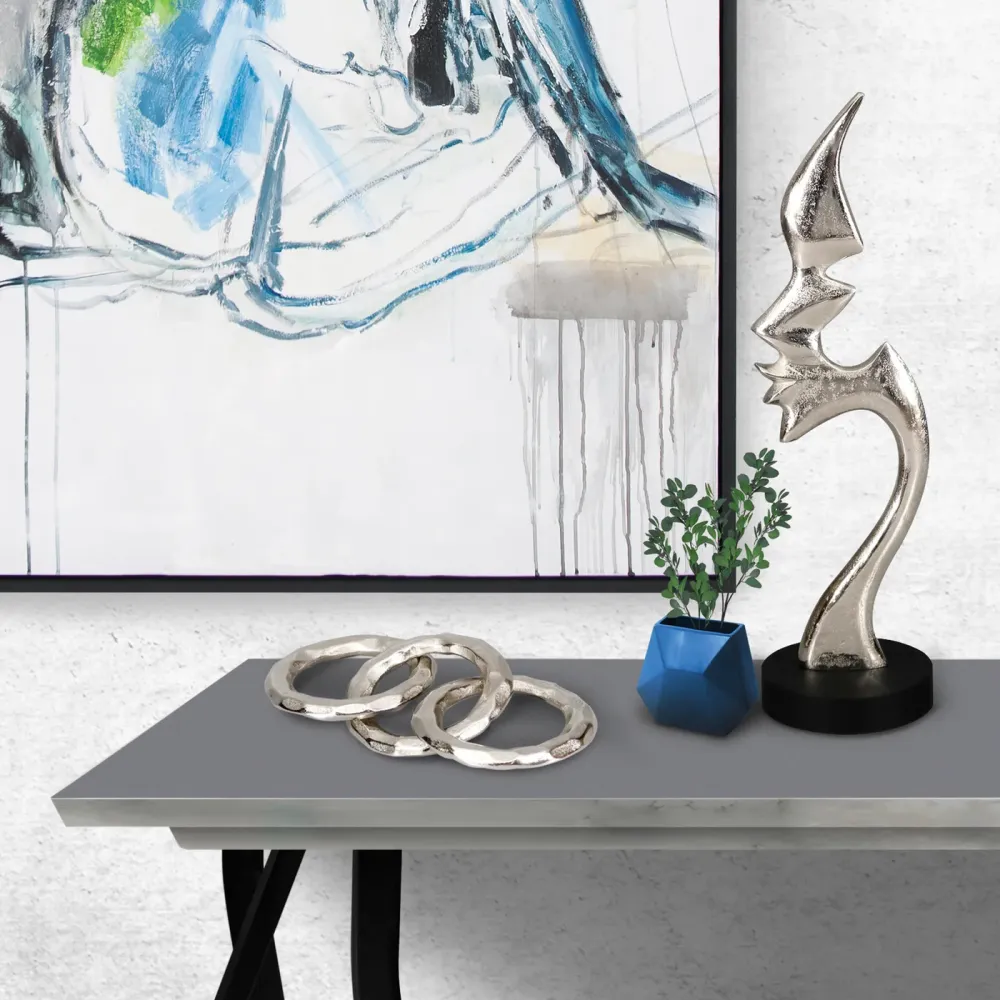 Silver vase face female — Metalware sourced from India by Straight to Source