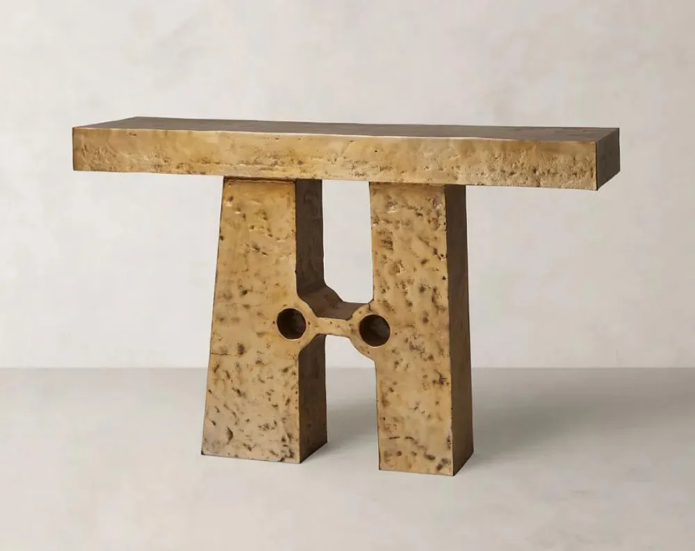Stone table artisanal — Metalware sourced from India by Straight to Source