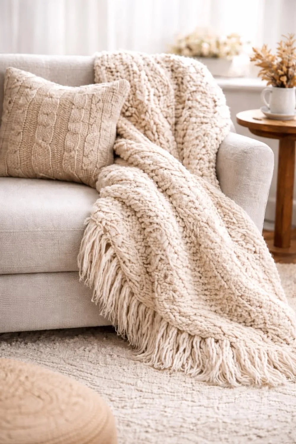 Chair cozy wool blanket — Soft Furnishings sourced from India by Straight to Source