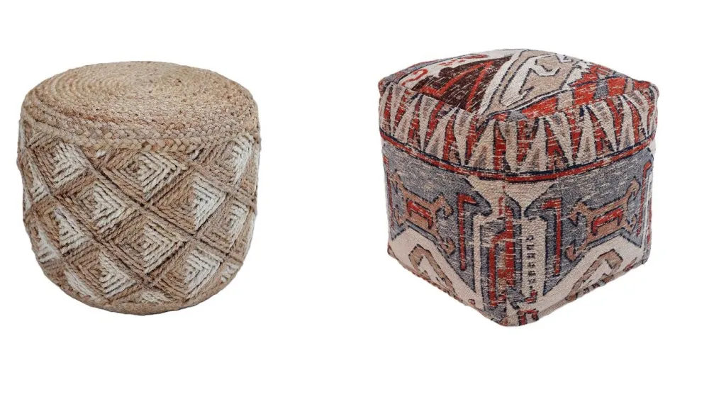 Ottoman coaster wicker — Soft Furnishings sourced from India by Straight to Source