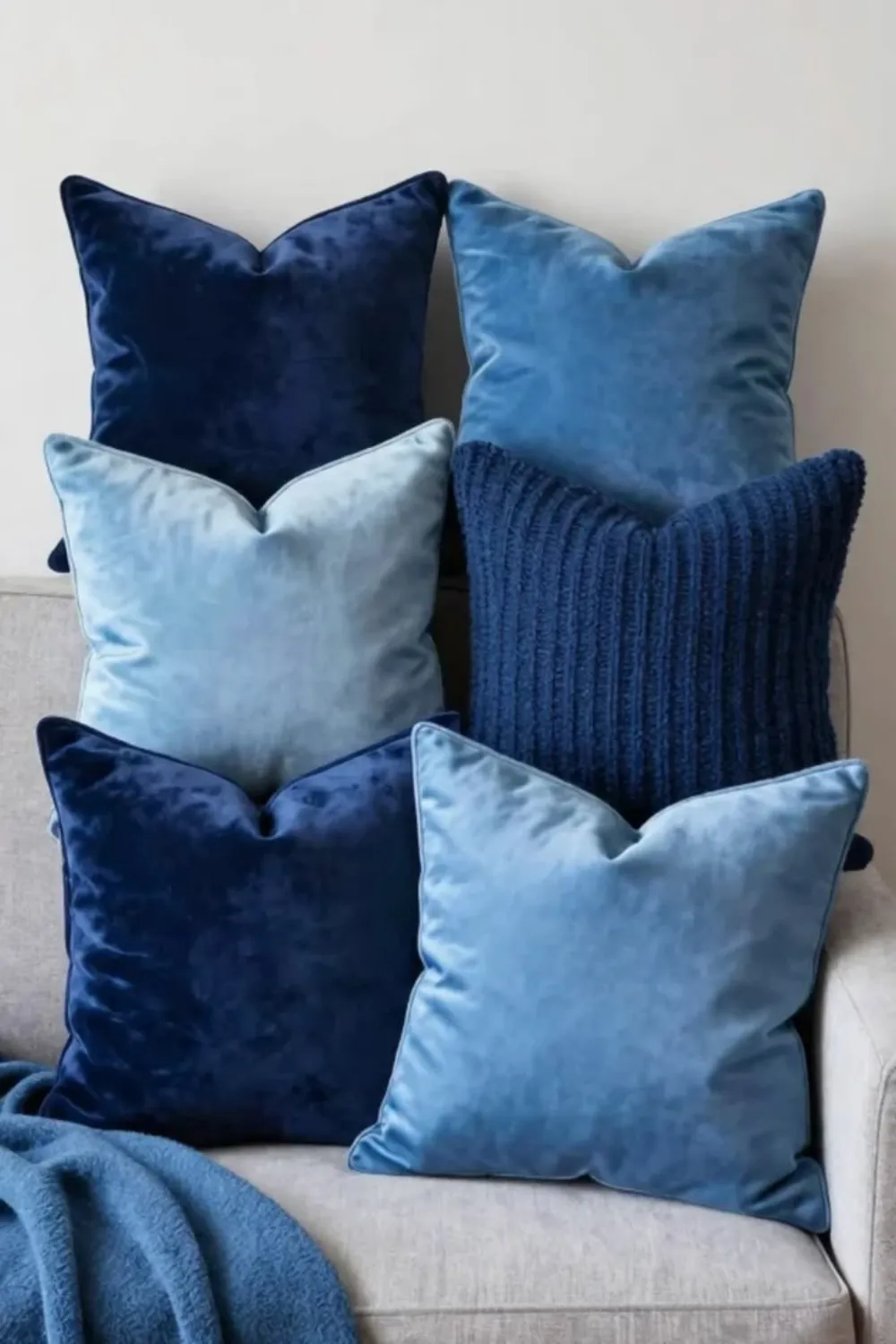 Pillow royal blue velvet — Soft Furnishings sourced from India by Straight to Source