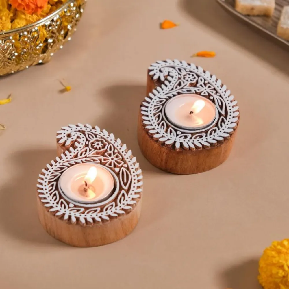 Candle holder decorative wooden — Wood Products sourced from India by Straight to Source